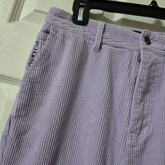 Paterson Wide Leg Lavender Corduroy Skater Pants, Embroidered Back Pocket, EUC! - Picture 4 of 14